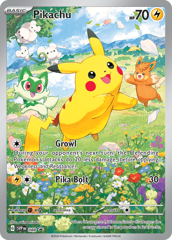 Pikachu from Scarlet & Violet Black Star Promos