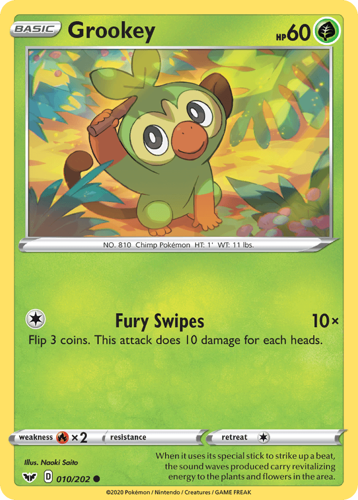 Grookey Pokémon card