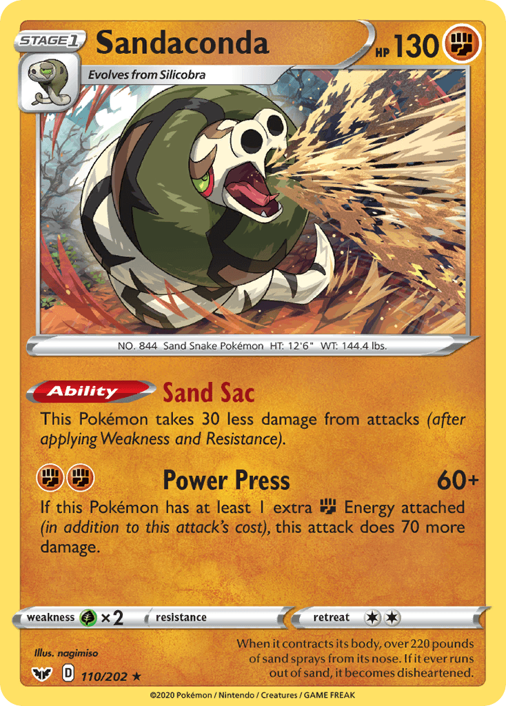 Sandaconda Pokémon card