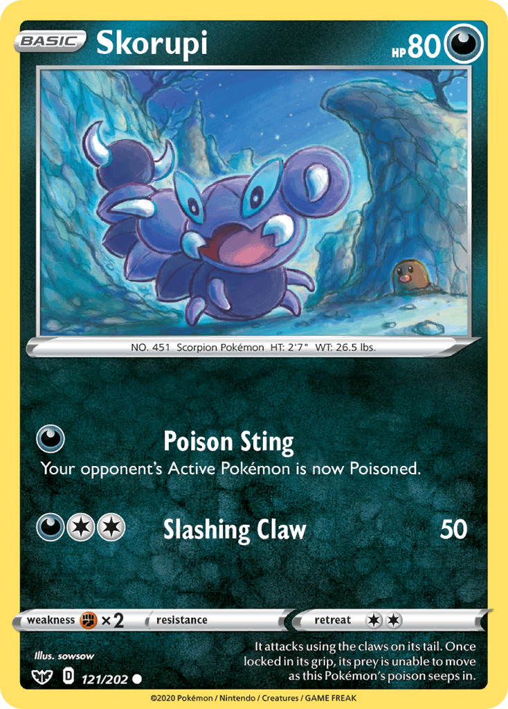 Skorupi Pokémon card