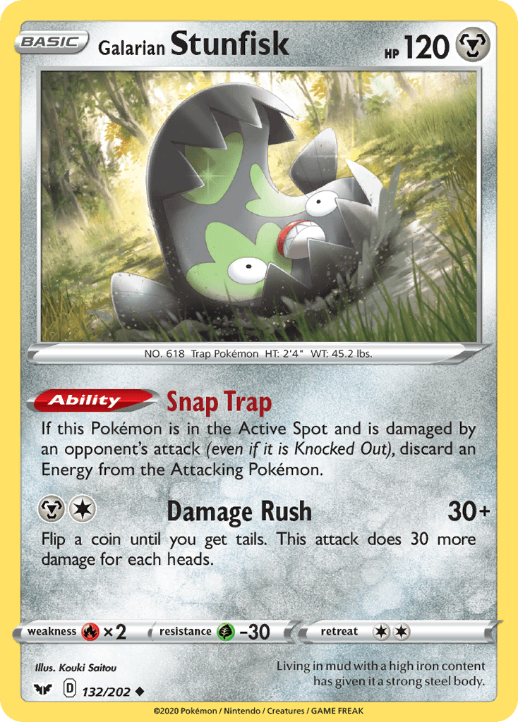 Galarian Stunfisk Pokémon card