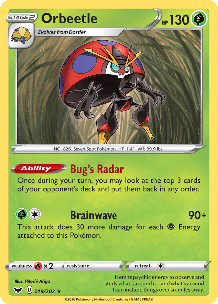 Orbeetle Pokémon card