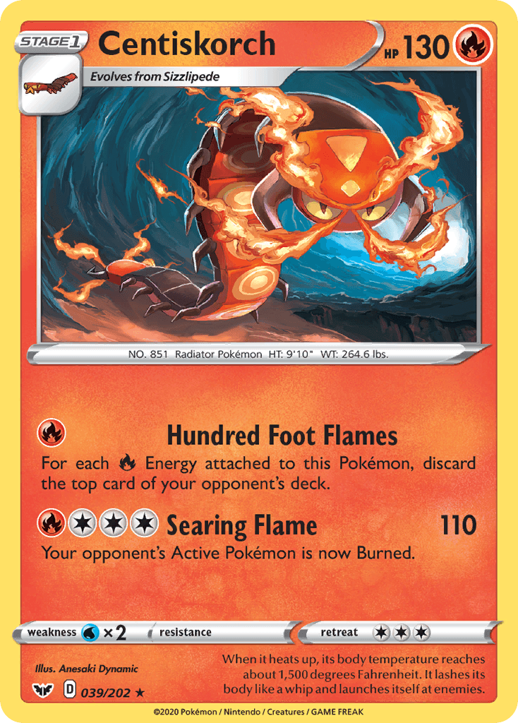 Centiskorch Pokémon card