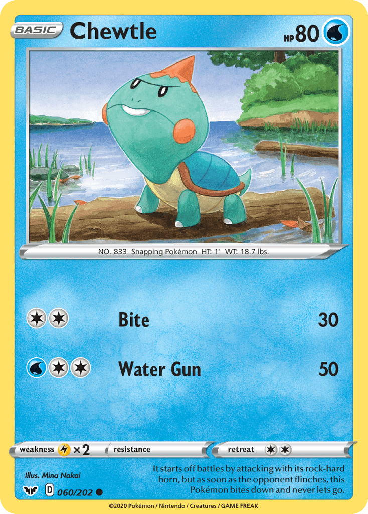 Chewtle Pokémon card