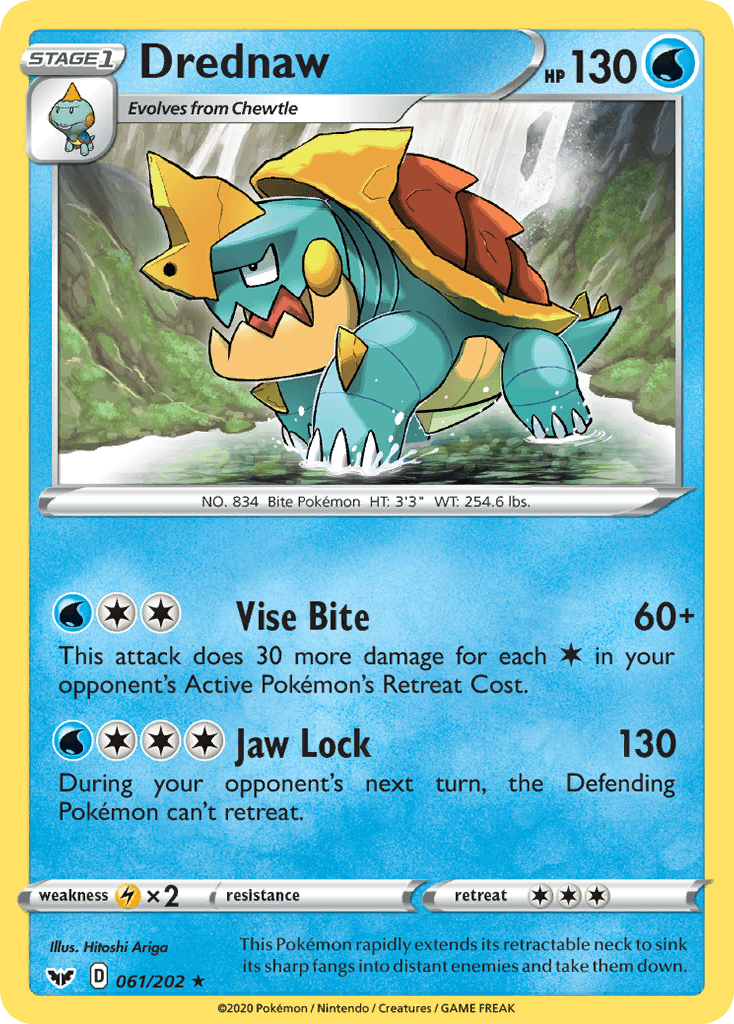 Drednaw Pokémon card