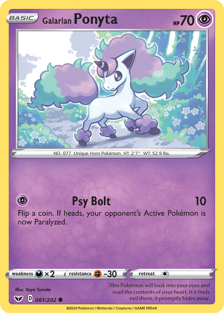 Galarian Ponyta Pokémon card