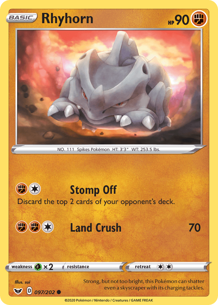 Rhyhorn Pokémon card