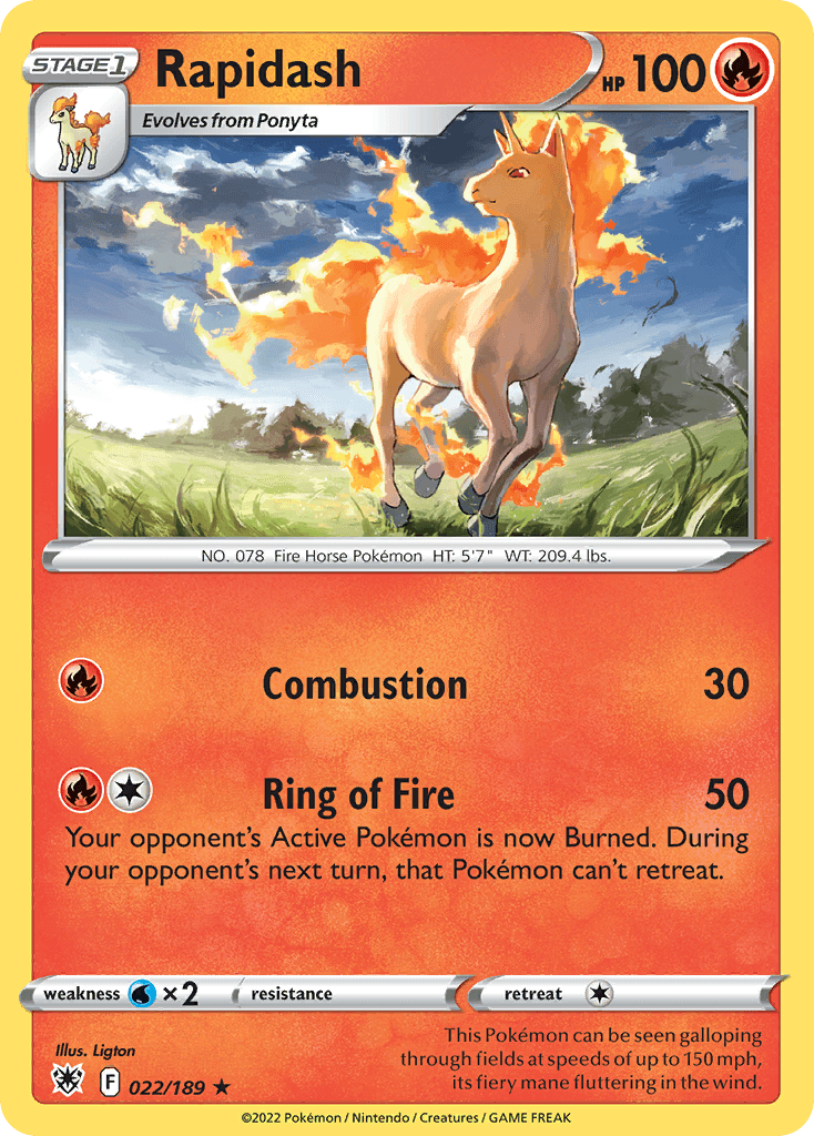 Rapidash Pokémon card