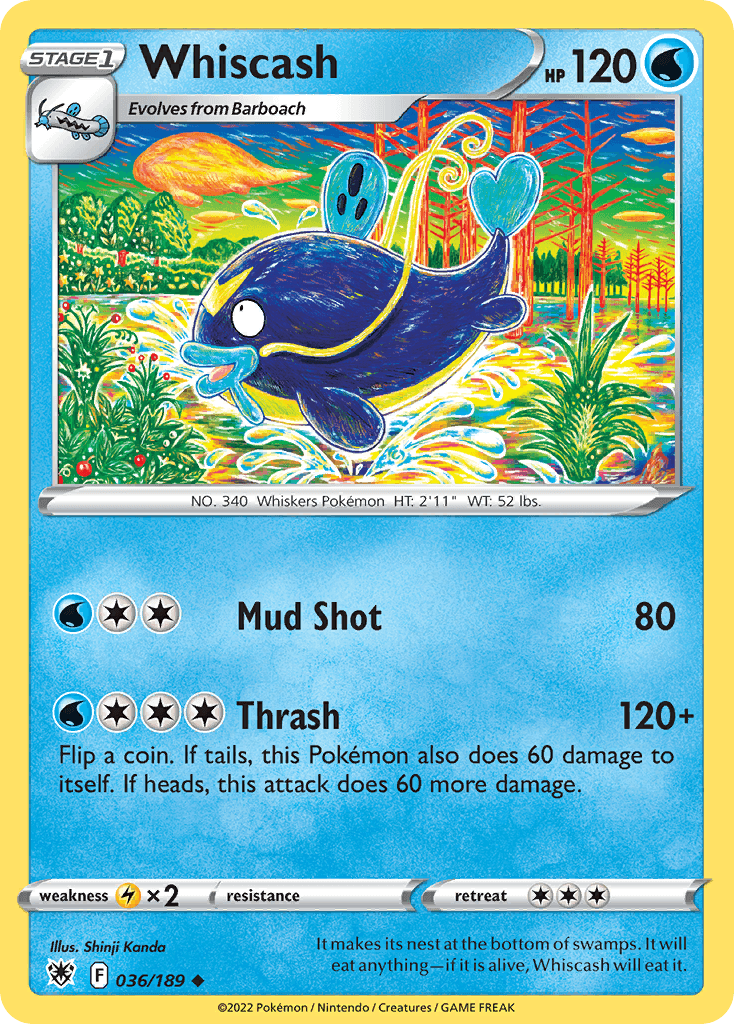 Whiscash Pokémon card