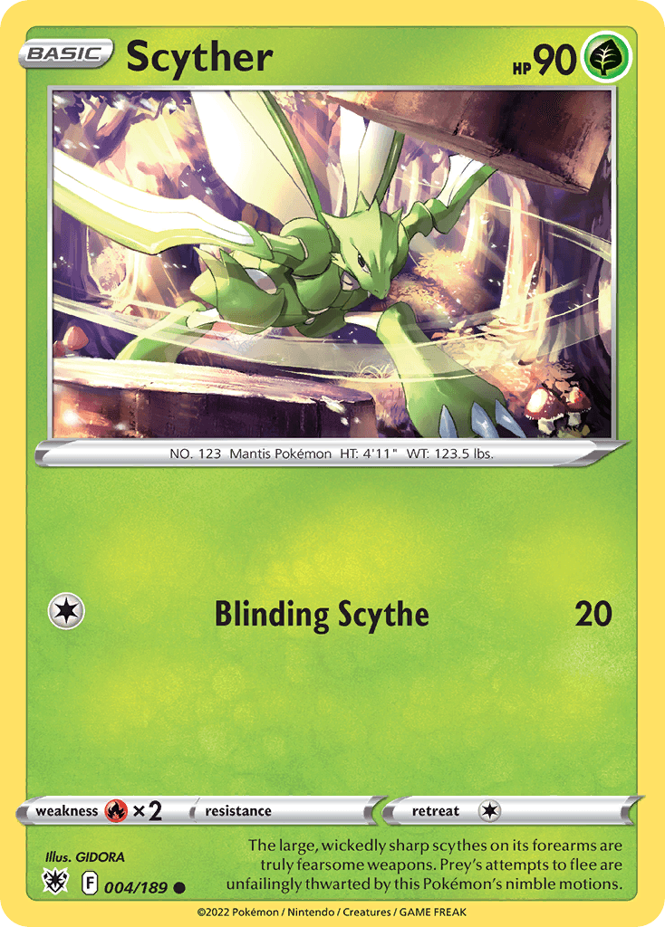 Scyther Pokémon card