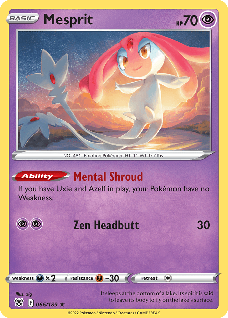 Mesprit Pokémon card