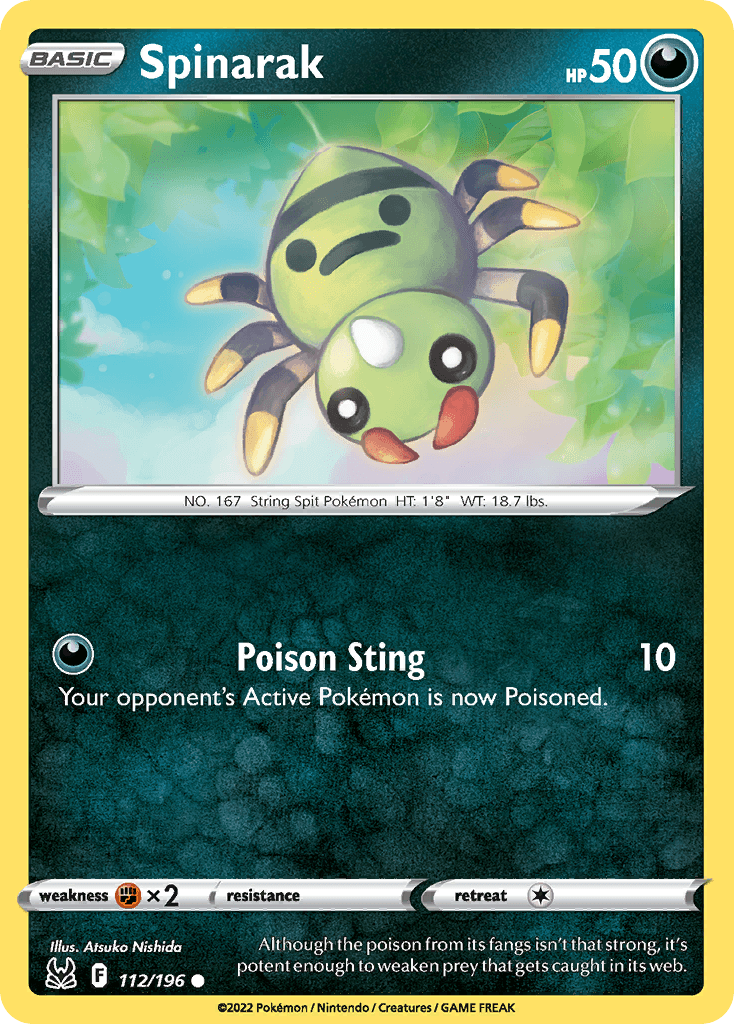Spinarak Pokémon card