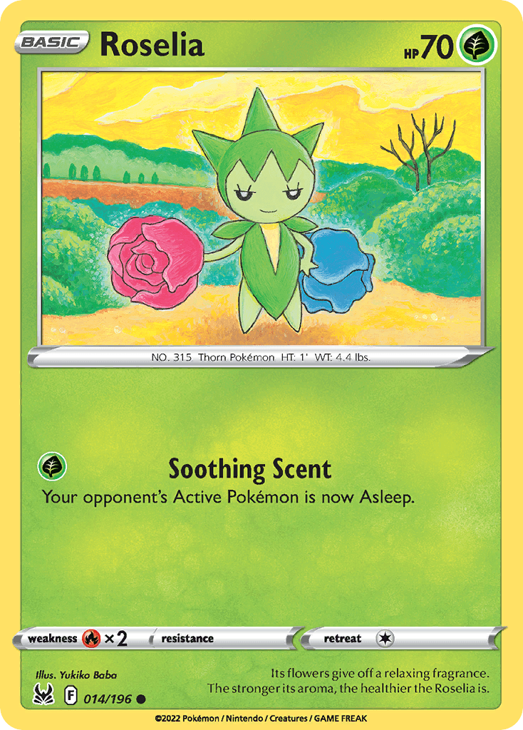 Roselia Pokémon card
