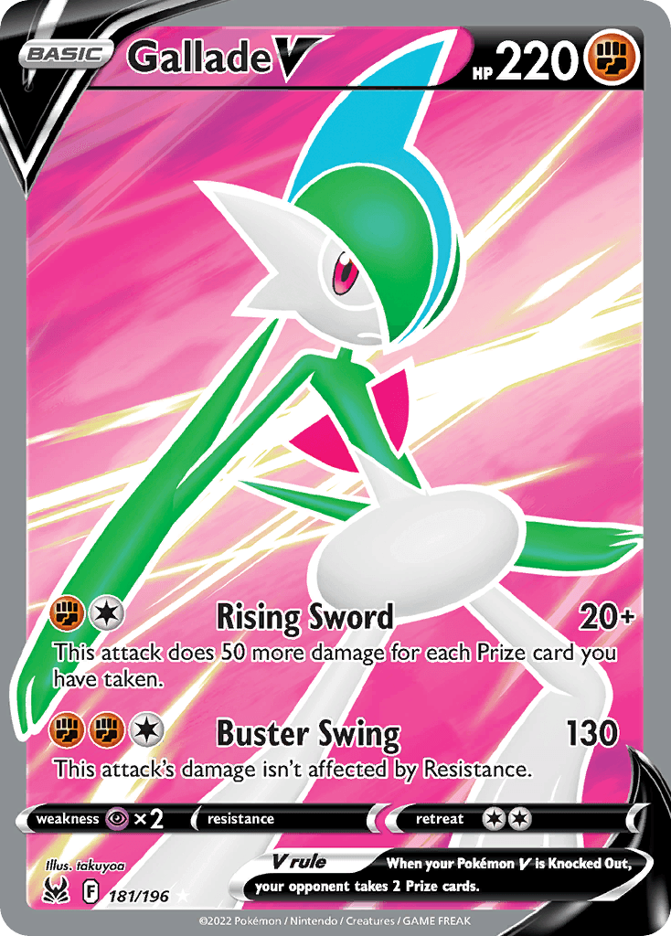 Gallade V Pokémon card