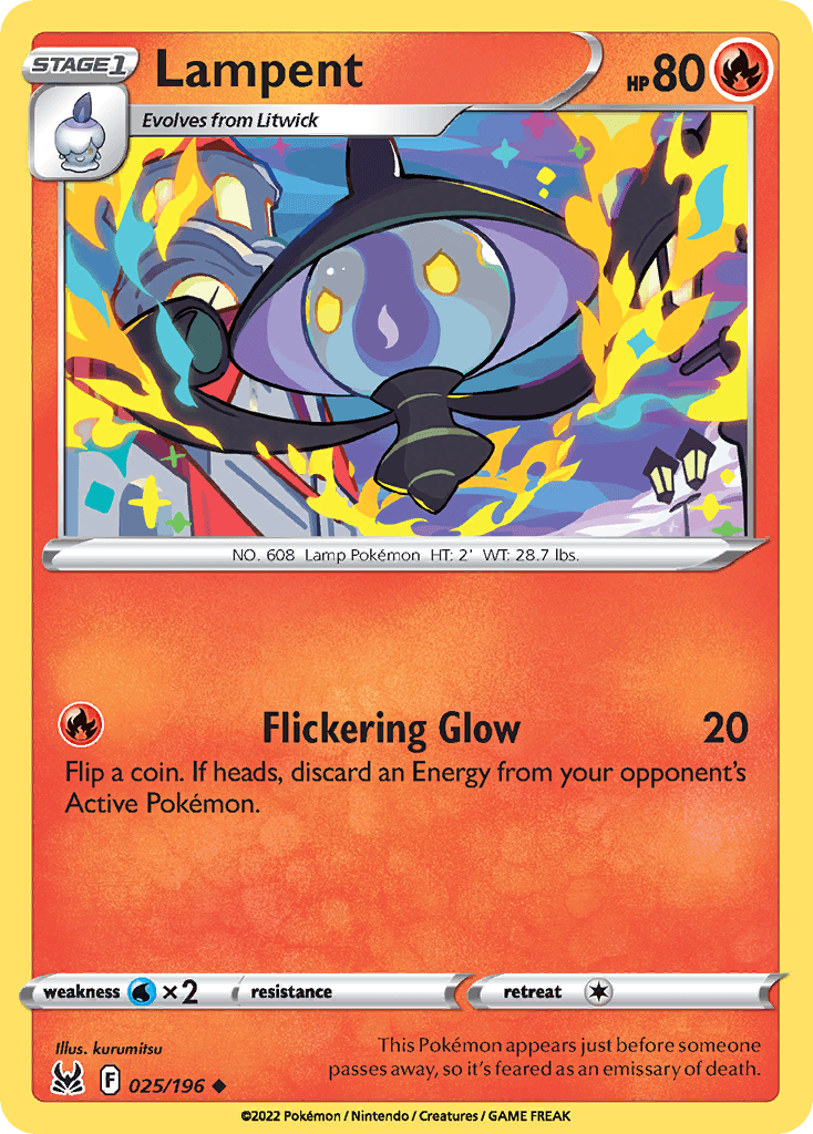 Lampent Pokémon card