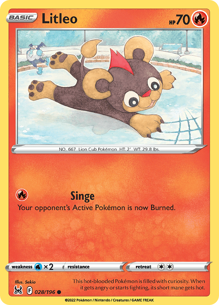 Litleo Pokémon card
