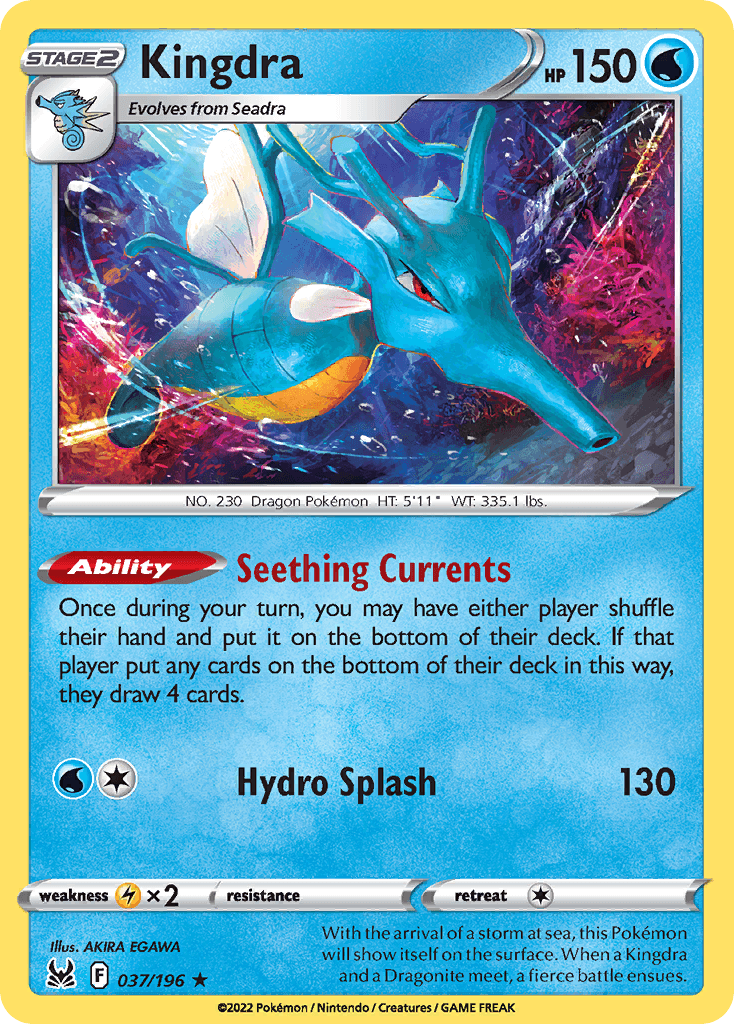Kingdra Pokémon card