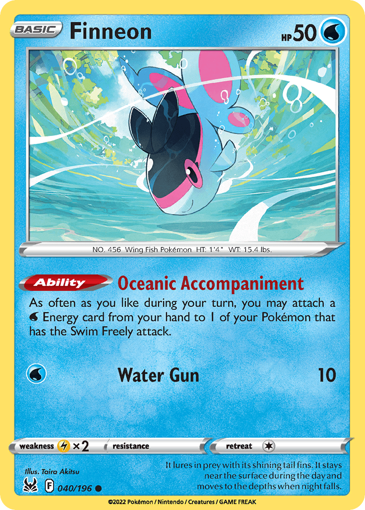 Finneon Pokémon card