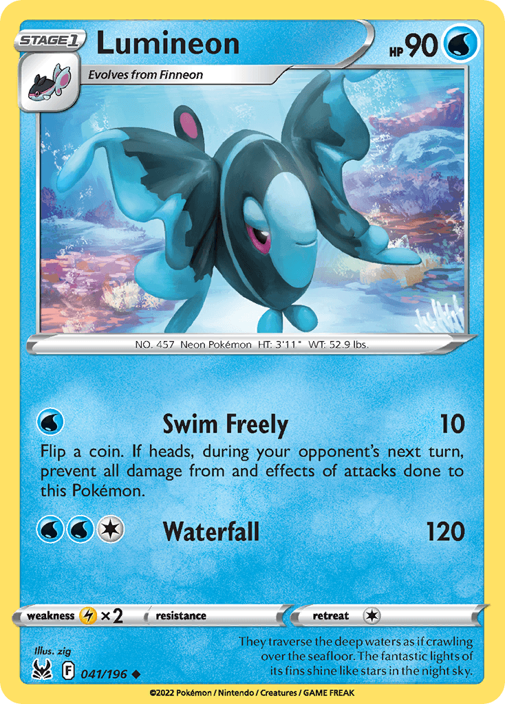 Lumineon Pokémon card