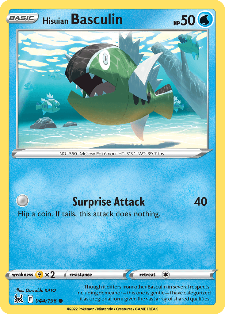 Hisuian Basculin Pokémon card