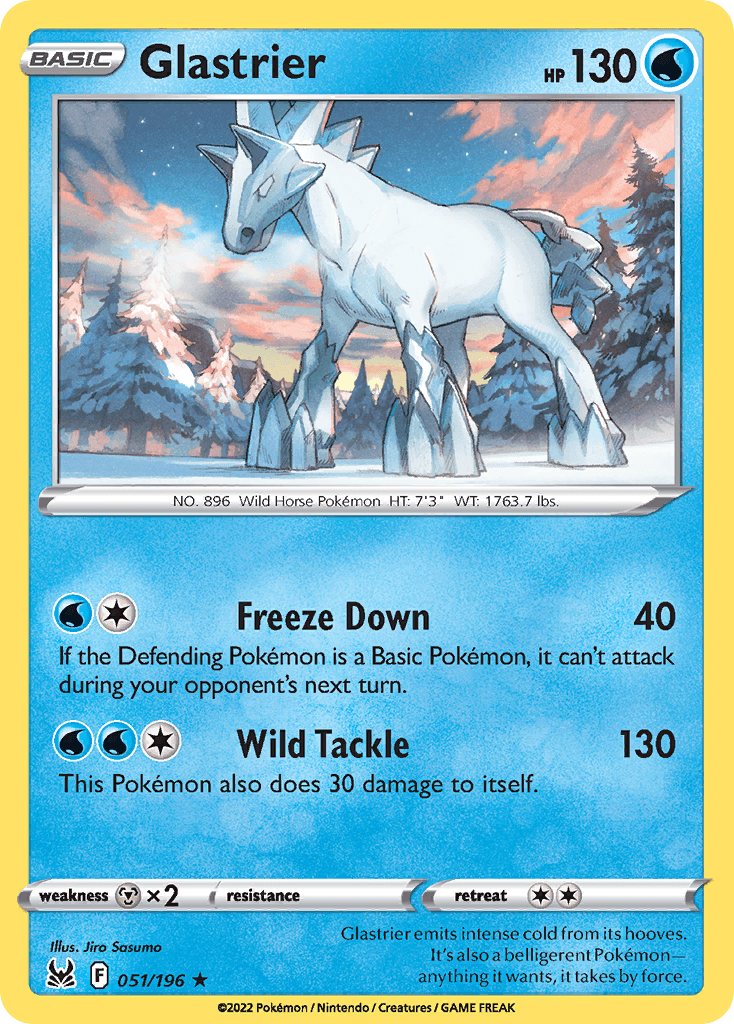 Glastrier Pokémon card