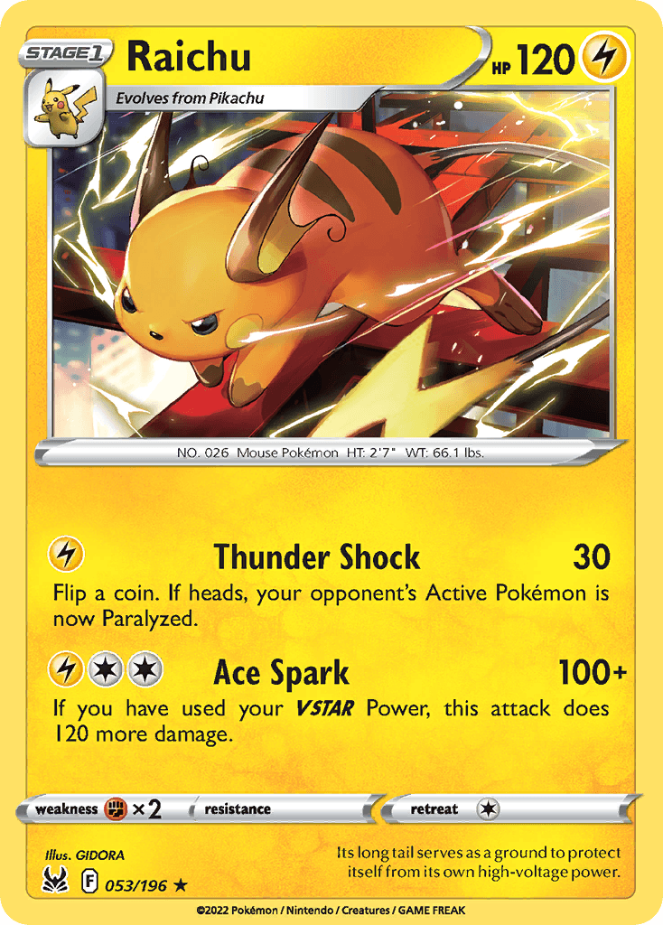 Raichu Pokémon card