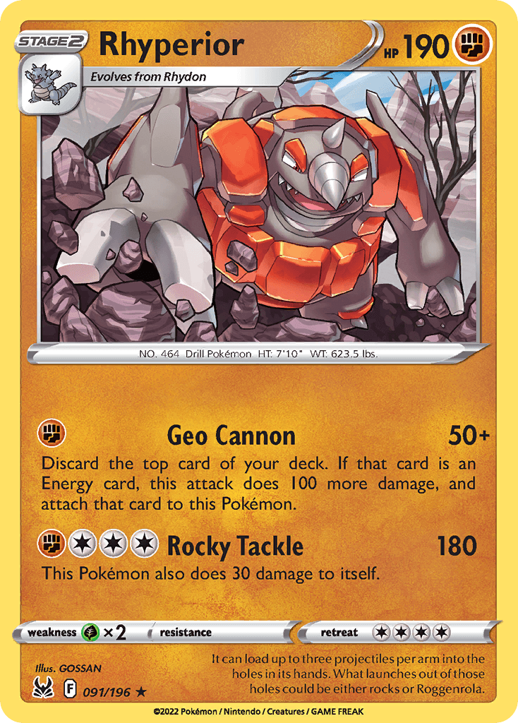 Rhyperior Pokémon card