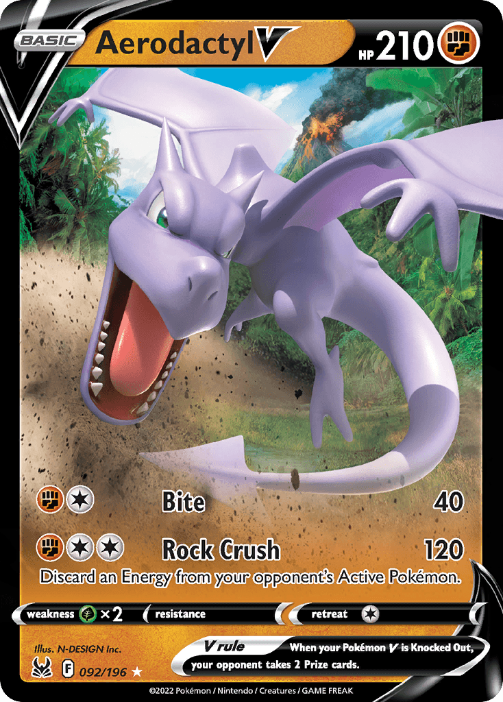 Aerodactyl V Pokémon card