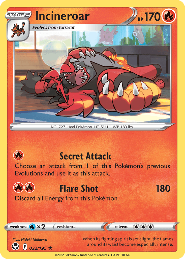 Incineroar Pokémon card