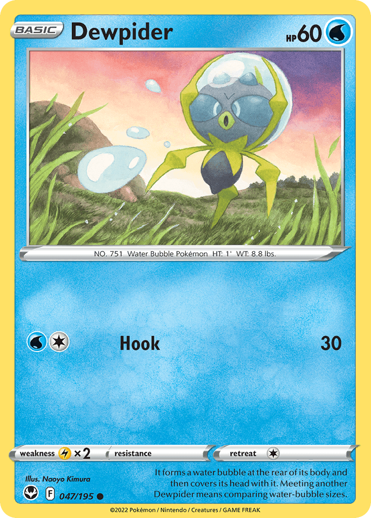 Dewpider Pokémon card