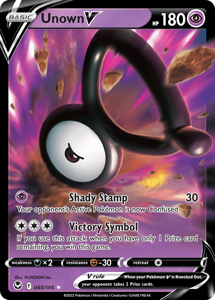 Unown V Pokémon card