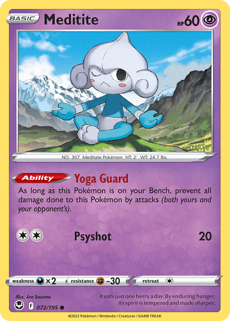 Meditite Pokémon card