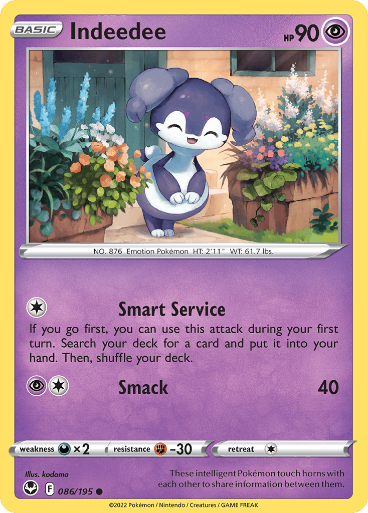 Indeedee Pokémon card