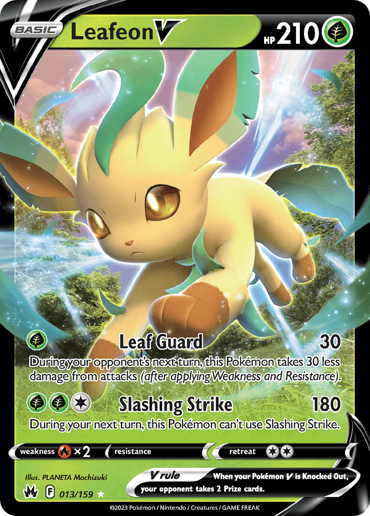 Leafeon V Pokémon card
