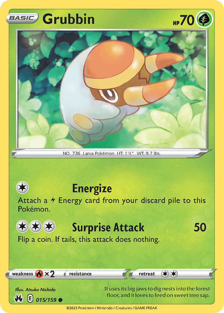 Grubbin Pokémon card