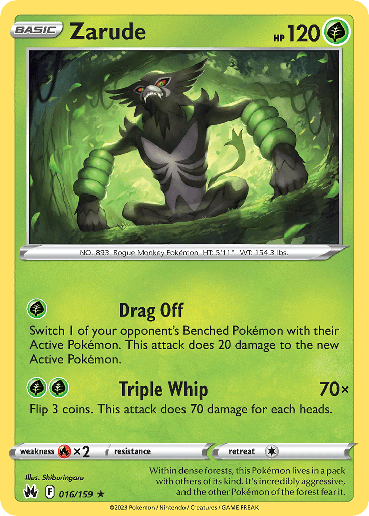 Zarude Pokémon card