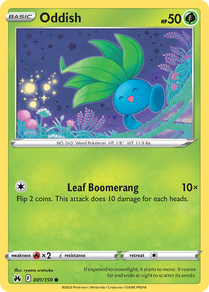 Oddish Pokémon card