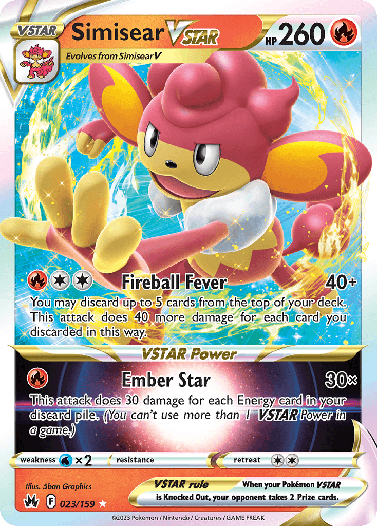 Simisear VSTAR — Rare Holo VSTAR