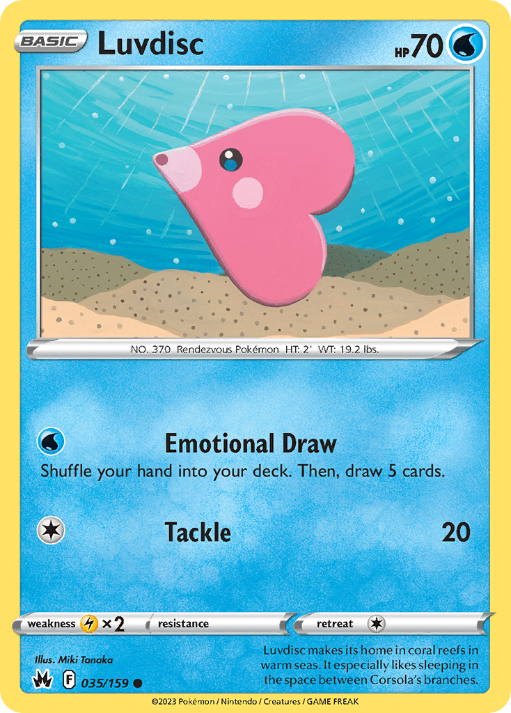 Luvdisc Pokémon card