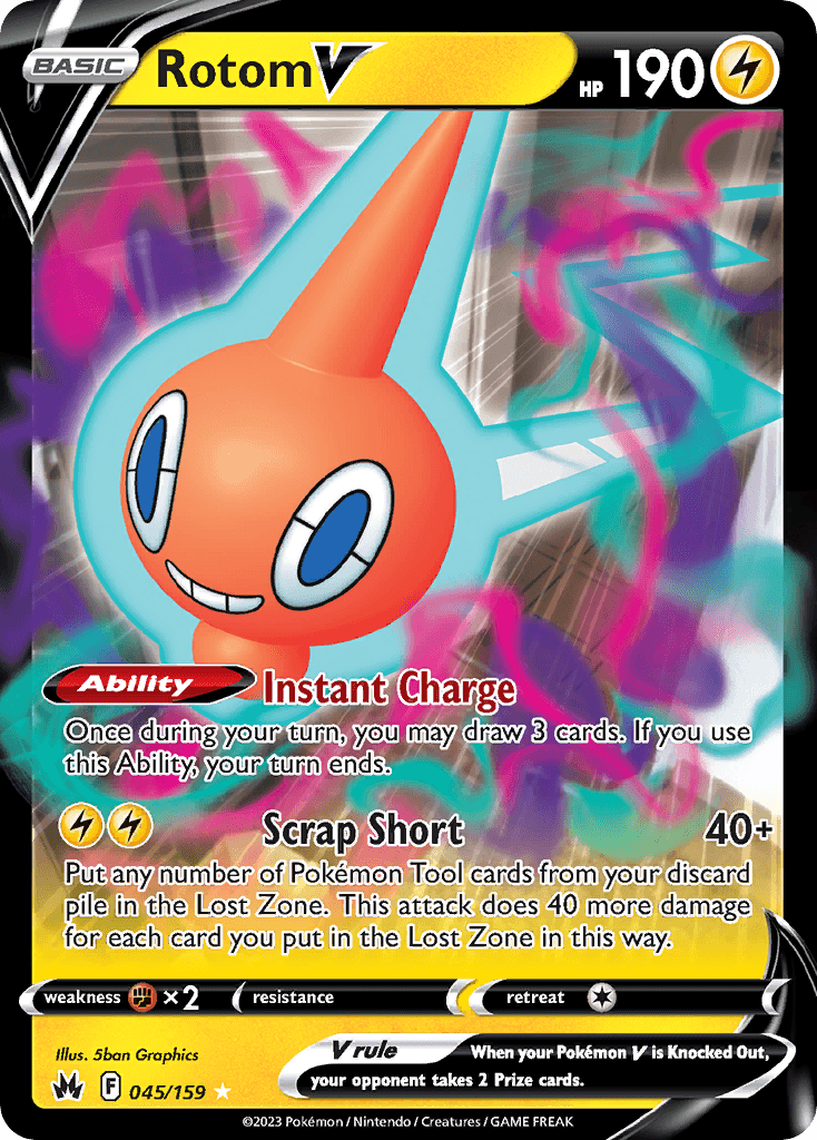 Rotom V Pokémon card