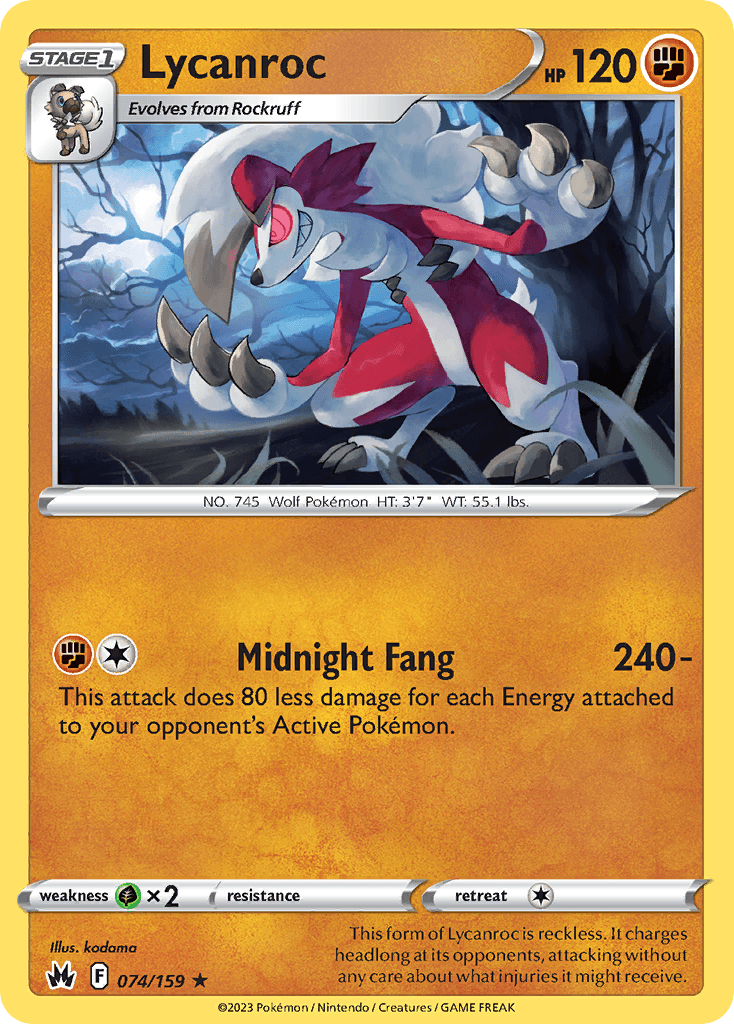 Lycanroc Pokémon card