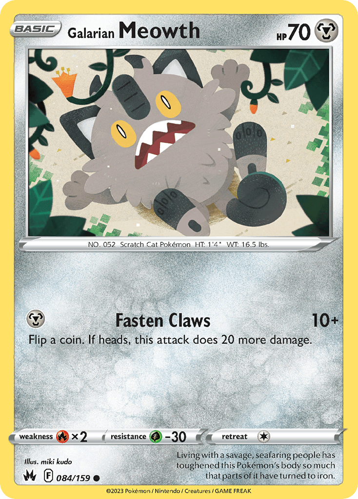 Galarian Meowth Pokémon card