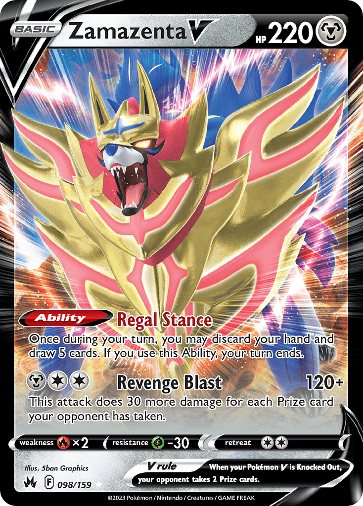 Zamazenta V Pokémon card