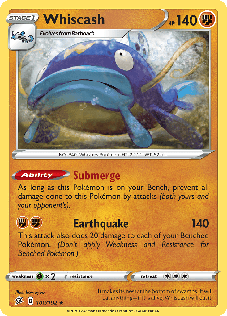 Whiscash Pokémon card