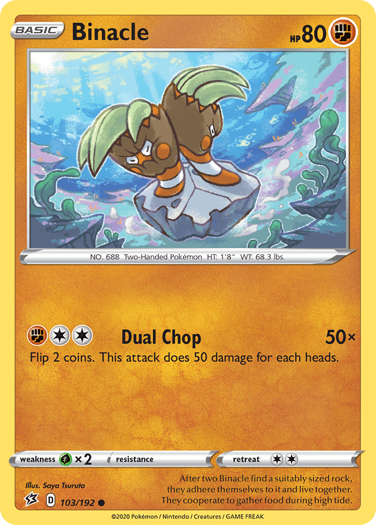 Binacle Pokémon card