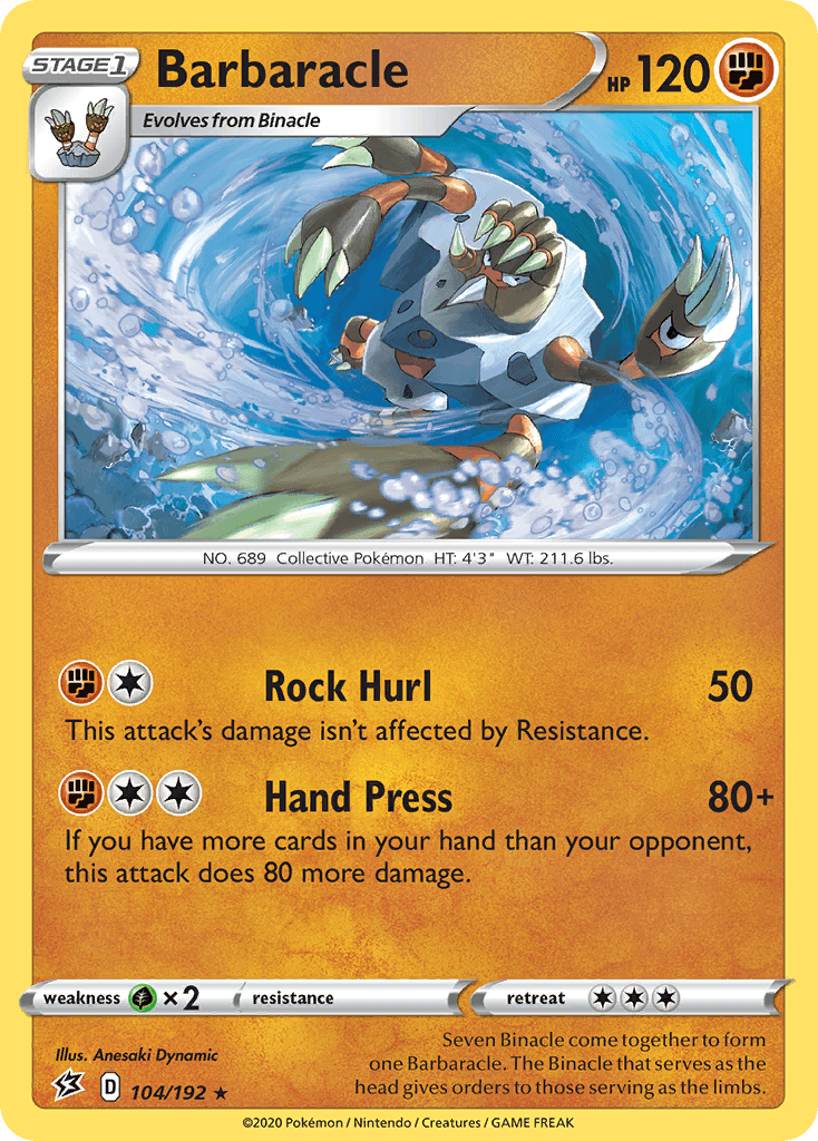 Barbaracle Pokémon card