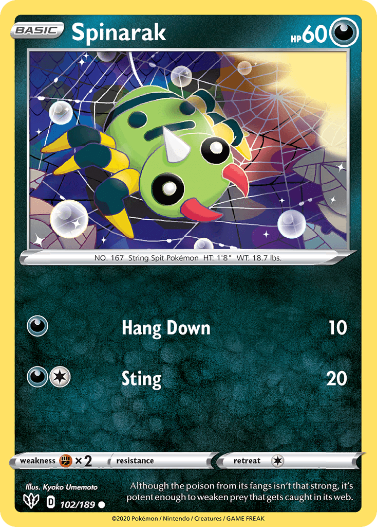 Spinarak Pokémon card