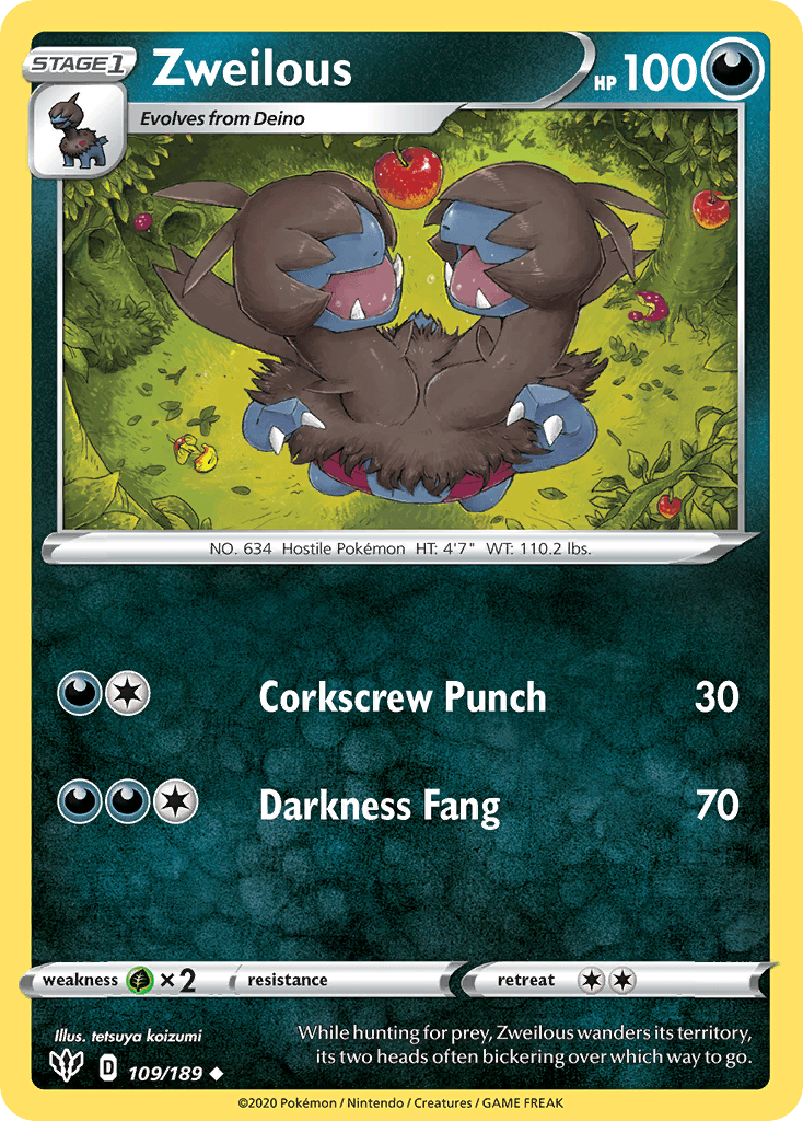 Zweilous Pokémon card