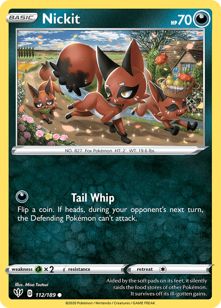 Nickit Pokémon card
