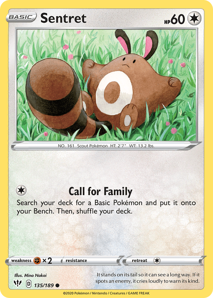 Sentret Pokémon card
